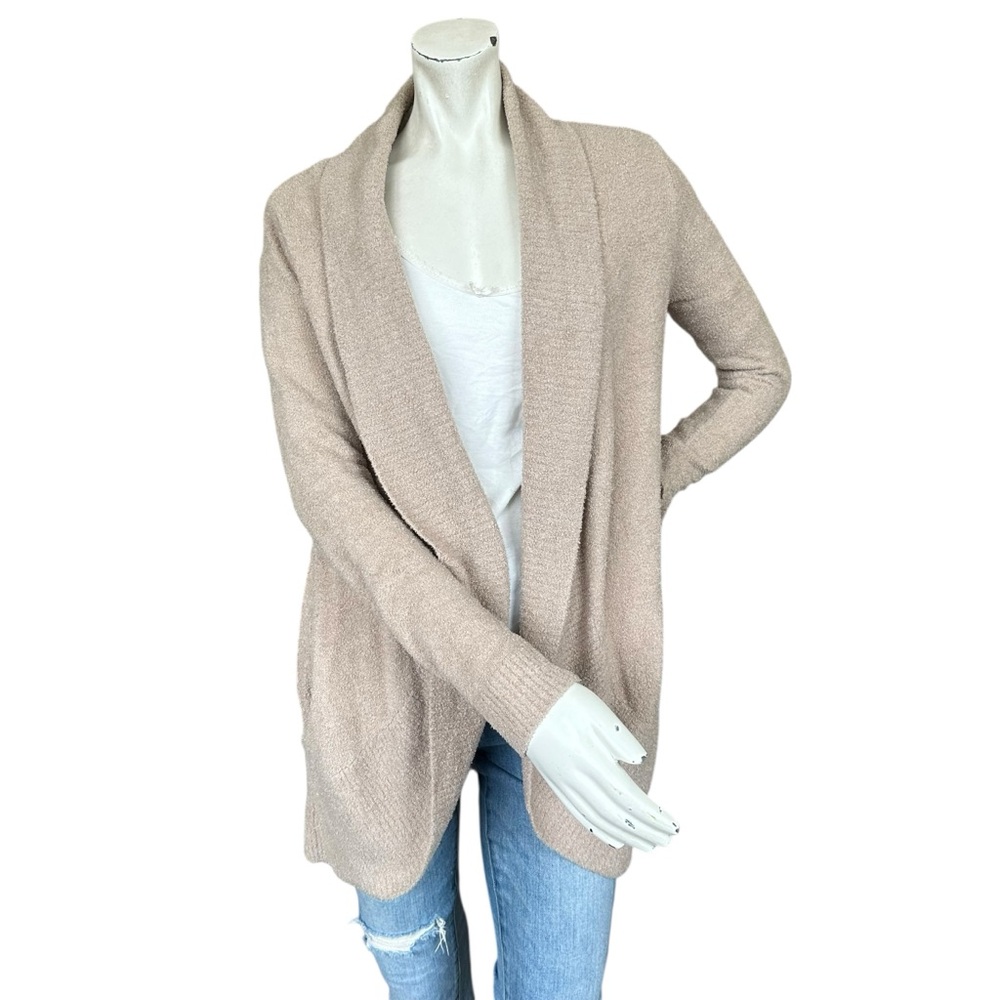 Barefoot Dreams CozyChic Lite Open Circle Cardi 423 Light Tan Beige Size XS